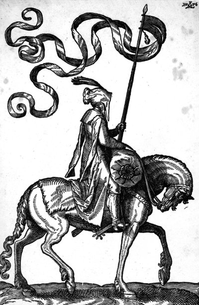 A Man on Horseback by Melchior Lorck